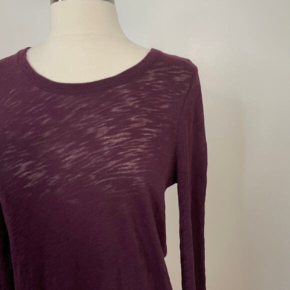ATM • Cotton Burnout Shirt Dress Merlot - Picture 2 of 6